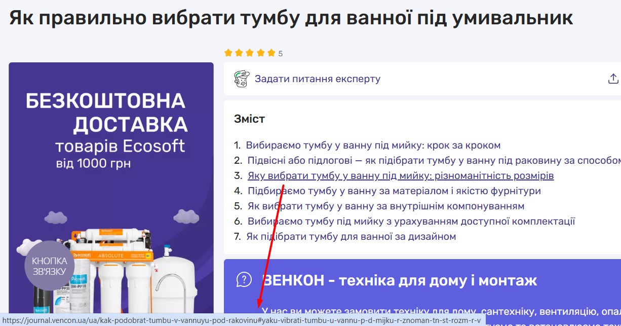 Якірні посилання на сайті